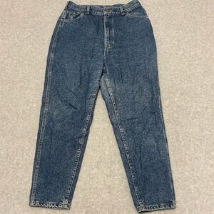 Vintage Lee Women's High Rise Tapered Jeans Blue Size 16 Petites 80s 90s
